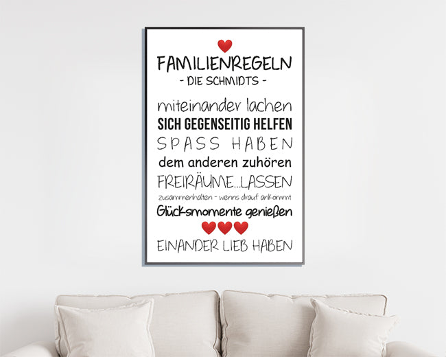 Happy-Posters: Personalisiertes Familienposter \