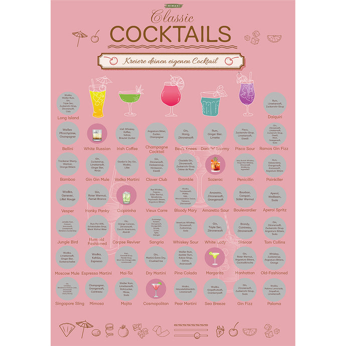Rubbelposter Cocktails