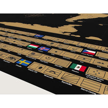 Lade das Bild in den Galerie-Viewer, Weltkarte zum Rubbeln mit Flaggen
